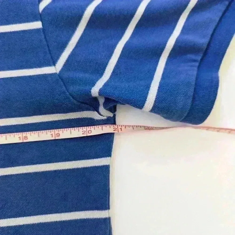 Men's Blue Striped Ralph Lauren Polo Assn Size M